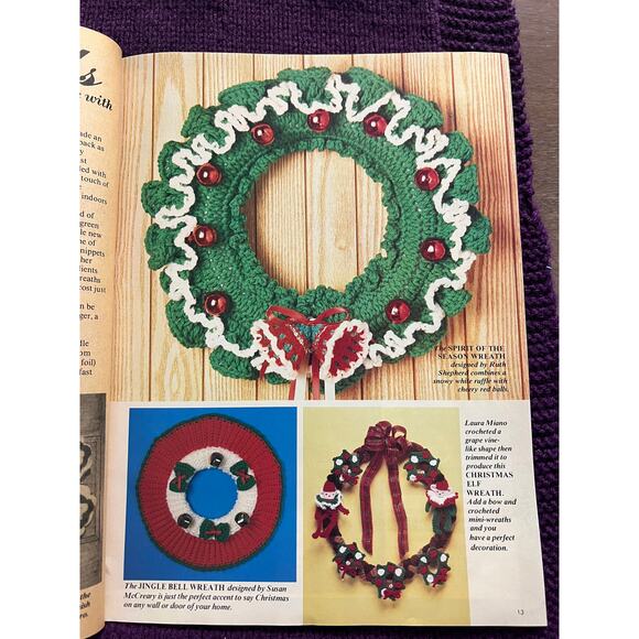 Christmas Crocheted pattern book 1989 - Picture 7 of 15